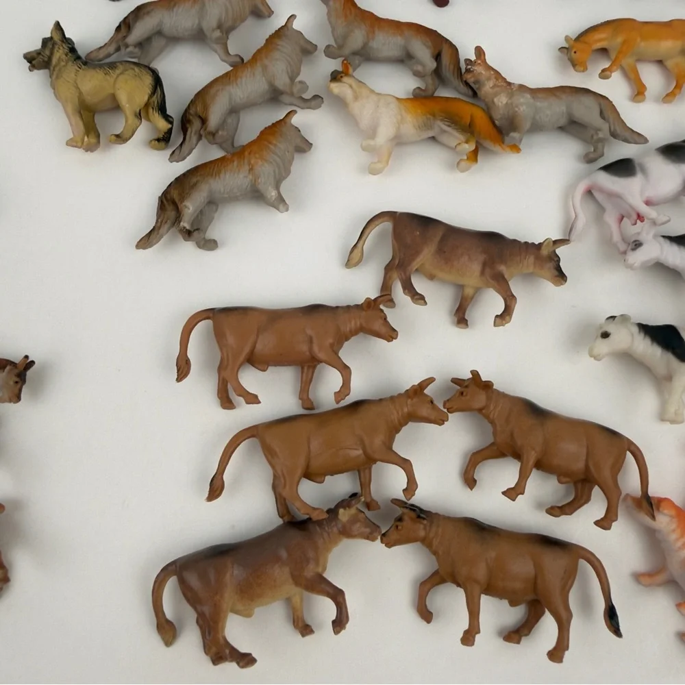 Safari Ltd Farmer Mike Animal Figures Lot Cows Chickens Elk Toys
